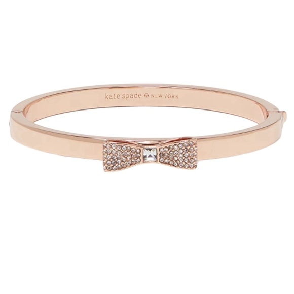KATE SPADE • Rose Gold Ready Set Bow Bangle Bracelet - Picture 1 of 5
